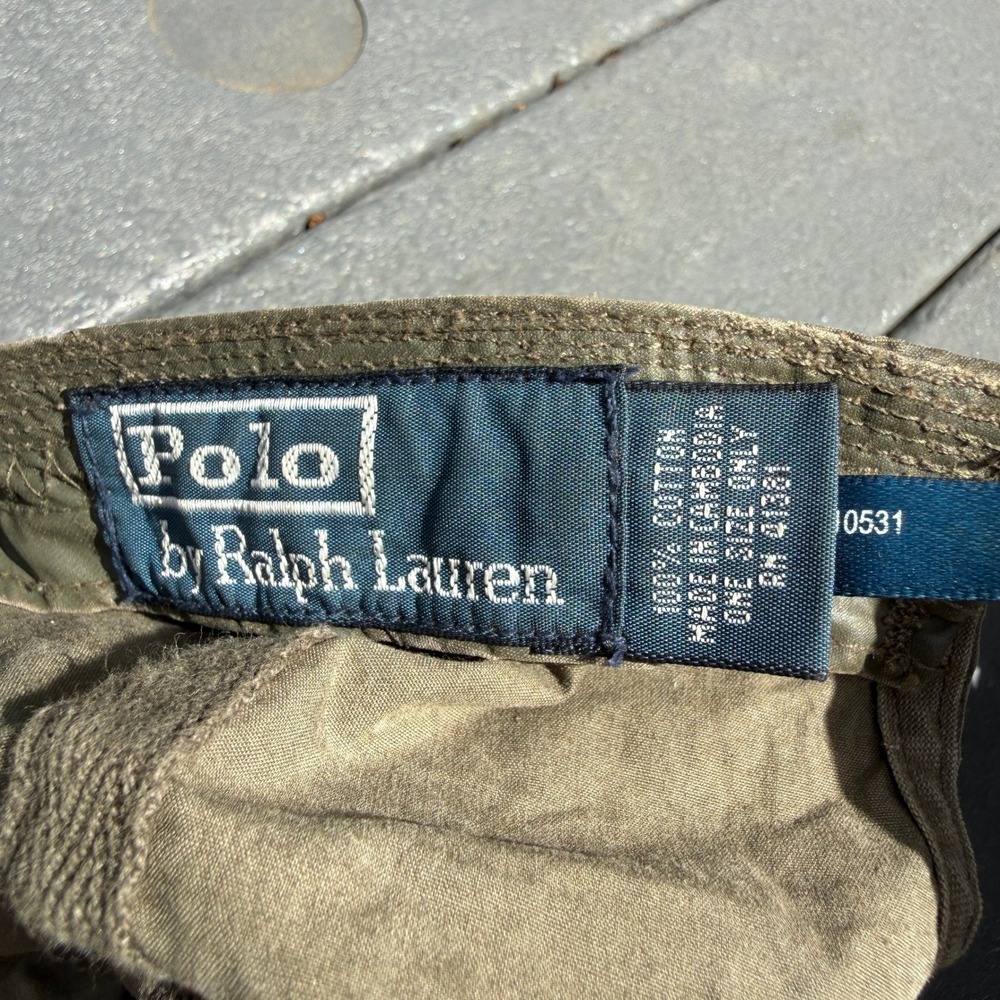 Vintage Polo Ralph Lauren Expedition Outfitters Waxed Hat Men OS Olive Green Cap - Picture 2 of 9